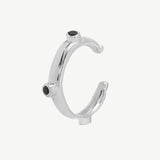Dot Earcuff in Black Spinel
