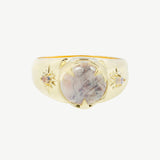 Luna Signet in Moonstone/Moonstone - Ready To Ship