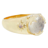 Luna Signet in Moonstone/Moonstone - Ready To Ship