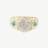 Luna Signet in Moonstone/Turquoise