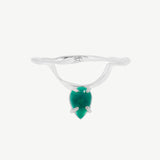 Drip Ring in Green Onyx