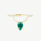 Drip Ring in Green Onyx - Ready to Ship
