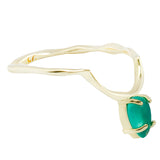 Drip Ring in Green Onyx - Ready to Ship