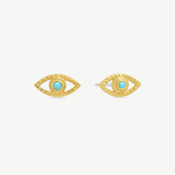 Lone Eye Studs in Turquoise