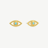 Lone Eye Studs in Turquoise