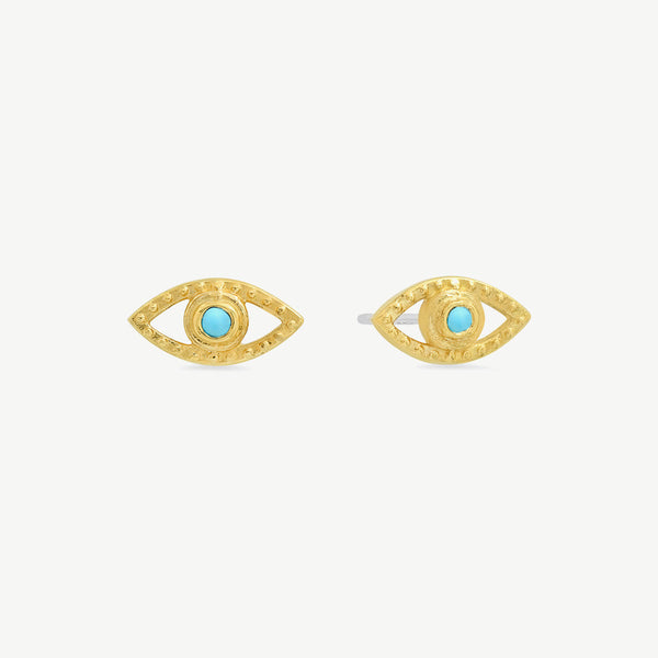 Lone Eye Studs in Turquoise
