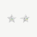 Tiny Star Studs in Opal