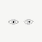 Lone Eye Studs in Black Spinel