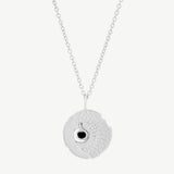 Sun and Moon Charm Necklace in Black Spinel