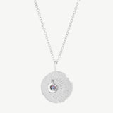 Sun and Moon Charm Necklace in Moonstone