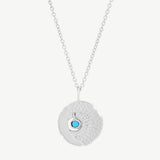 Sun and Moon Charm Necklace in Turquoise