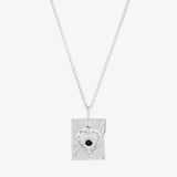 Lace Heart Necklace in Black Spinel
