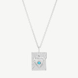 Lace Heart Necklace in Turquoise
