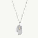 Hamsa Necklace in Opal