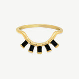 Eyelash Ring in Black Onyx