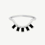 Eyelash Ring in Black Onyx