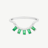 Eyelash Ring in Green Onyx
