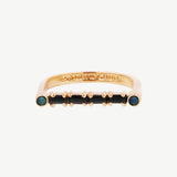 Cha Cha Ring in Black Onyx + Black Opal