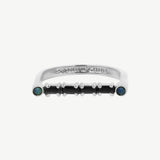 Cha Cha Ring in Black Onyx + Black Opal