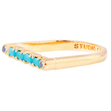 Cha Cha Ring in Turquoise + Moonstone