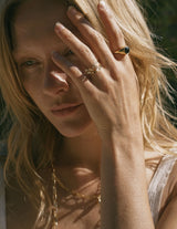 Mona Ring in Moonstone + Pink Opal