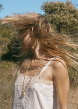 Fortune Teller Necklace in White Moonstone