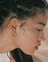 Multi Cobble Hoops in White Moonstone