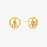 Tiny Peace Studs in Moonstone