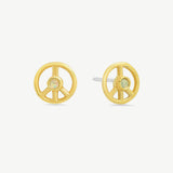 Tiny Peace Studs in Opal