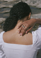 Cha Cha Ring in Green Onyx + Opal