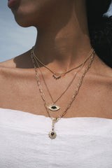 Snake Eye Necklace in Moonstone