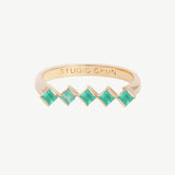 Cobble Ring in Green Onyx