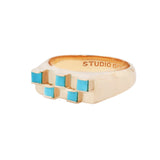 Chess Ring in Turquoise - Ready to Ship