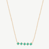 Cobble Necklace in Green Onyx