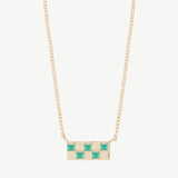 Chess Necklace in Green Onyx