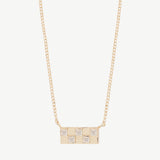 Chess Necklace in White Moonstone