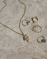 Fortune Teller Ring in Green Serpentine