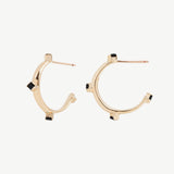 Multi Cobble Hoops in Black Onyx