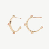 Multi Cobble Hoops in Pink Opal