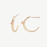 Single Cobble Hoops in Pink Opal