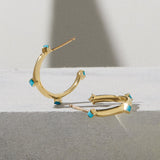 Multi Cobble Hoops in White Moonstone
