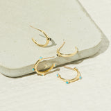 Single Cobble Hoops in Black Onyx