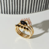 Eyelash Ring in Black Onyx