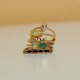 Cha Cha Ring in Black Onyx + Black Opal
