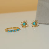 Starburst Studs in Turquoise