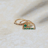 Cha Cha Ring in Green Onyx + Opal