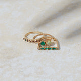 Cha Cha Ring in Green Onyx + Opal