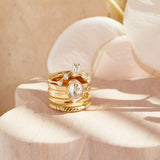 Row Ring in Topaz