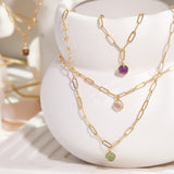 Fortune Teller Necklace in White Moonstone