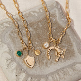 Hidden Star Charm in Green Onyx